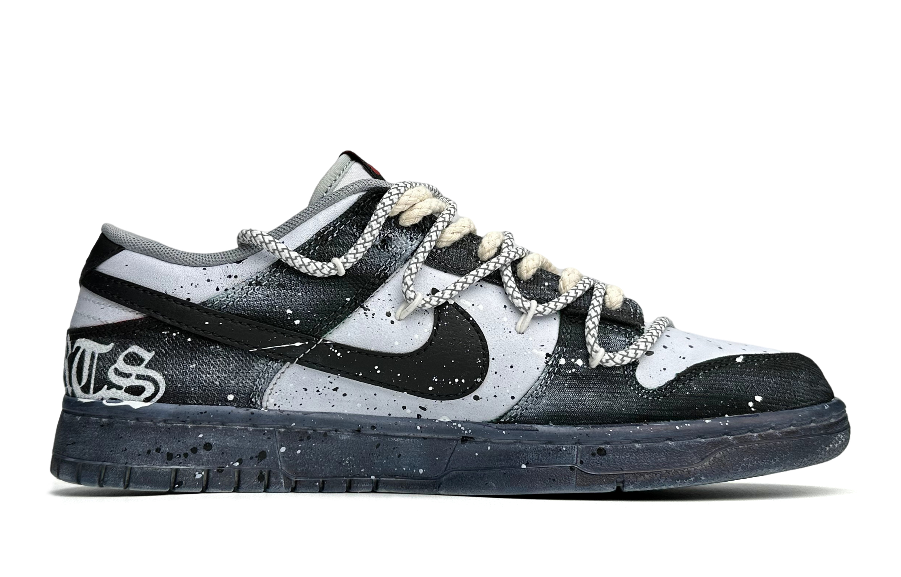 Order 나이키 덩크 로우 레트로 '고딕 타이다이 그레이 블랙' (커스텀) DV0827-100(Team87-暗黑哥特男款灰黑)