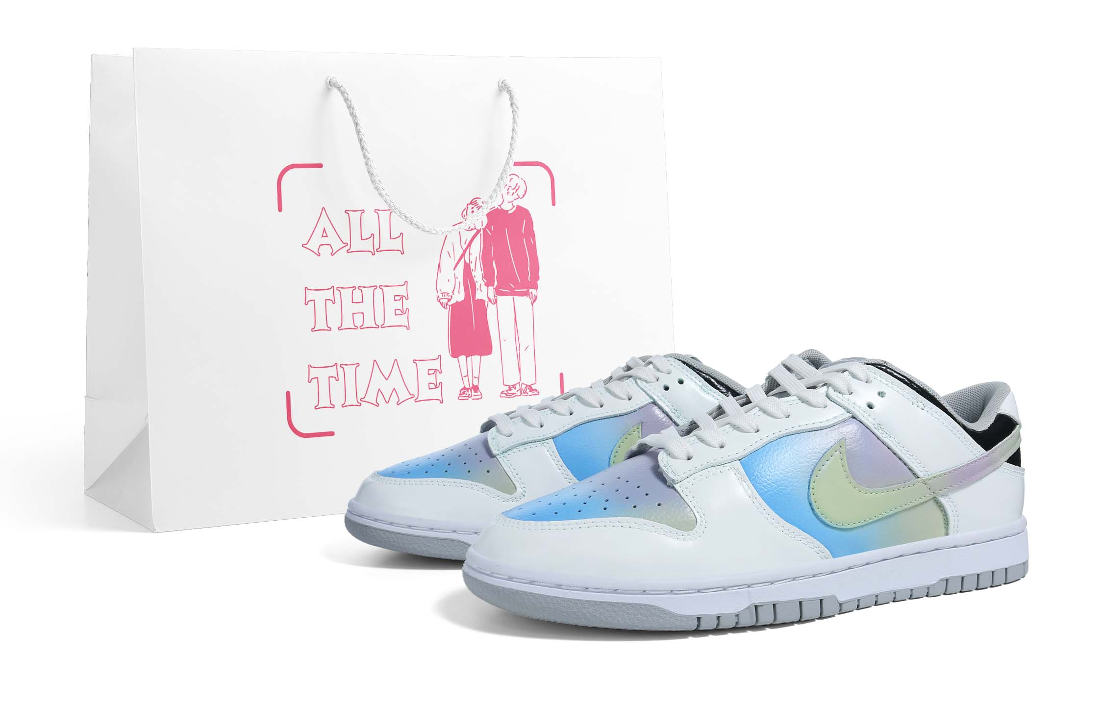 Buy 나이키 덩크 로우 레트로 '그라데이션 솜사탕' (Nike Dunk Low Retro 'Gradient Cotton Candy') DJ6188-003(Team36-男款渐变棉花糖)
