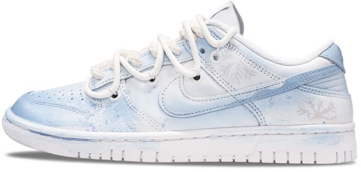 custom-shoes-nike-dunk-low-retro-gradient-hand-painted-white-blue