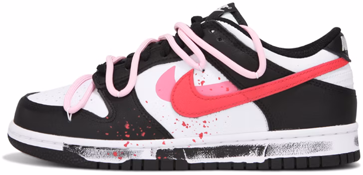 custom-shoes-nike-dunk-low-retro-graffiti-black-pink