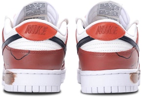 【定制球鞋】Nike Dunk Low Retro 戰爭塗鴉"血疫" 反戰 解構鞋帶 做舊 低幫 板鞋 男款 紅黑白 Shop 【定制球鞋】Nike Dunk Low Retro 戰爭塗鴉"血疫" 反戰 解構鞋帶 做舊 低幫 板鞋 男款 紅黑白