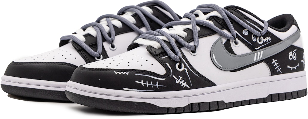 【客製球鞋】 Nike Dunk Low Retro 解構 塗鴉 塗鴉怪 百搭 低筒 滑板鞋 男款 黑白 Lookbook 【客製球鞋】 Nike Dunk Low Retro 解構 塗鴉 塗鴉怪 百搭 低筒 滑板鞋 男款 黑白