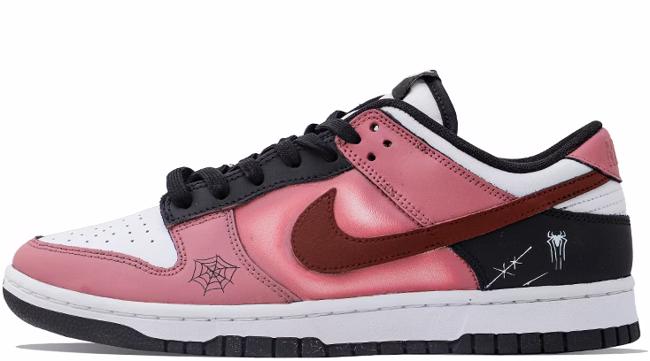custom-shoes-nike-dunk-low-retro-graffiti-ghost-spider-black-red