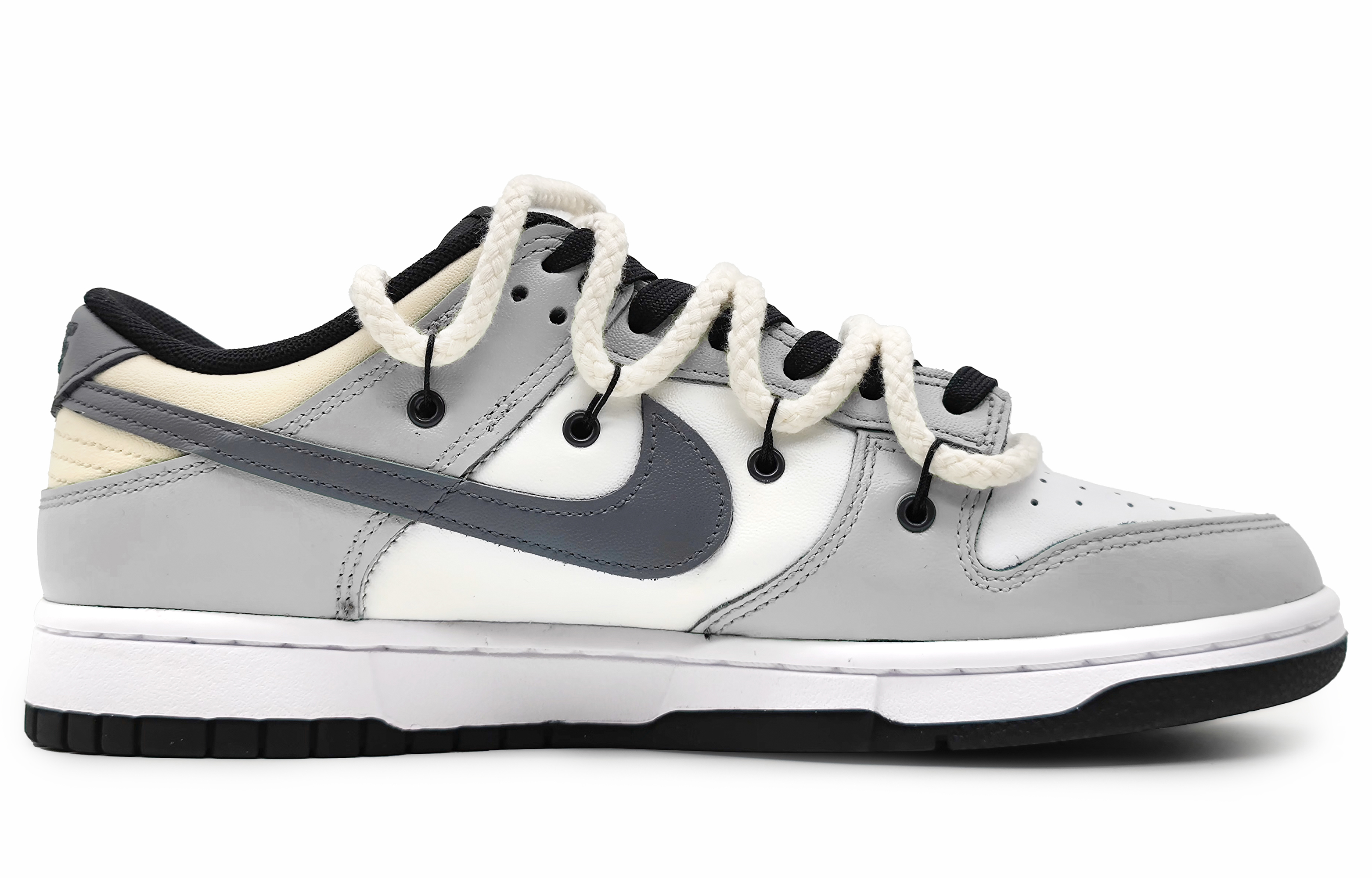 Order [カスタムシューズ] ナイキダンクロー レトロ 'グラフィティモランディグレー-ホワイト' DD1391-100(Team16-男款誓言之眼解构灰)