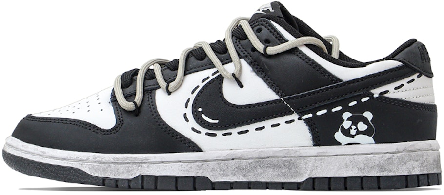 【定制球鞋】Nike Dunk Low Retro 潮流簡約風 二次元小熊貓 塗鴉 低幫 板鞋 男款 黑白 Buy 【定制球鞋】Nike Dunk Low Retro 潮流簡約風 二次元小熊貓 塗鴉 低幫 板鞋 男款 黑白