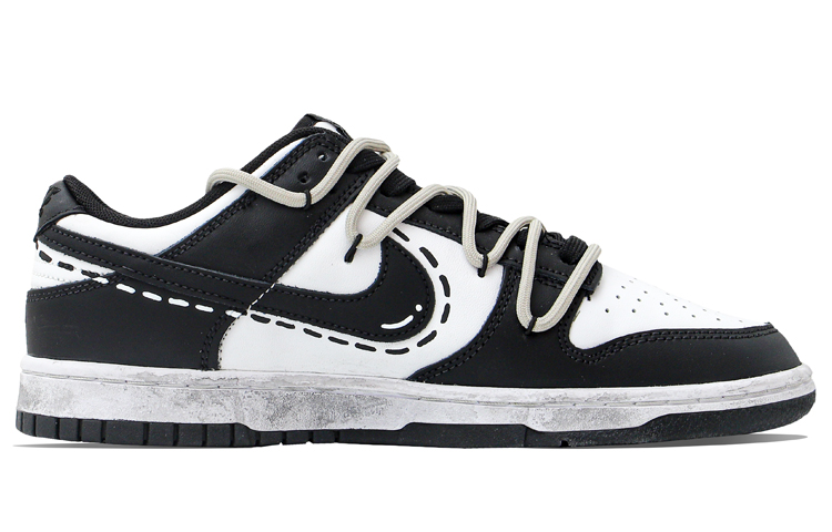 Order [Sepatu Kustom] Nike Dunk Low Retro 'Graffiti Panda' DD1391-100(Team34-二次元小熊猫男)