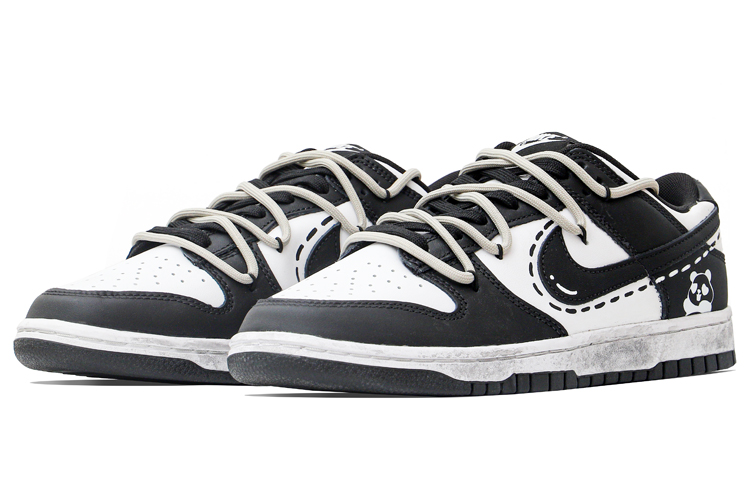 Lookbook [Sepatu Kustom] Nike Dunk Low Retro 'Graffiti Panda' DD1391-100(Team34-二次元小熊猫男)