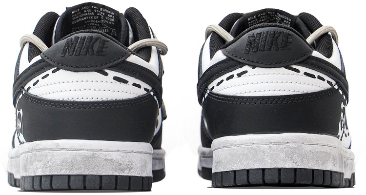 【定制球鞋】Nike Dunk Low Retro 潮流簡約風 二次元小熊貓 塗鴉 低幫 板鞋 男款 黑白 Shop 【定制球鞋】Nike Dunk Low Retro 潮流簡約風 二次元小熊貓 塗鴉 低幫 板鞋 男款 黑白