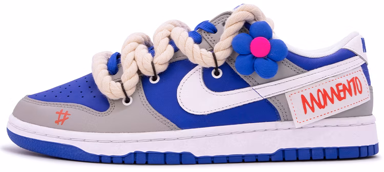 custom-shoes-nike-dunk-low-retro-graffiti-sunflower-deconstructed-blue-grey