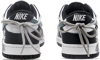 【定製球鞋】 Nike Dunk Low Retro 潮流簡約風 活力青春 塗鴉 低幫 板鞋 男款 白黑綠 Shop 【定製球鞋】 Nike Dunk Low Retro 潮流簡約風 活力青春 塗鴉 低幫 板鞋 男款 白黑綠