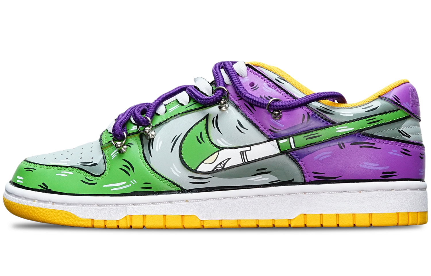 Buy ナイキ ダンク ロー レトロ "緑灰紫シャークスウッシュ" DD1391-702(TeamT-鲨鱼绿灰紫S-BOX)