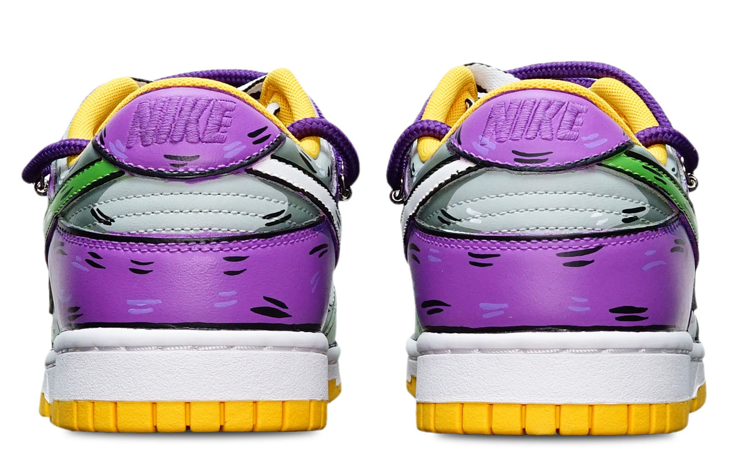 Shop ナイキ ダンク ロー レトロ "緑灰紫シャークスウッシュ" DD1391-702(TeamT-鲨鱼绿灰紫S-BOX)