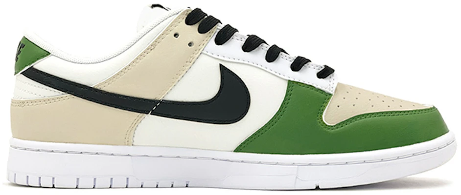 【客製化球鞋】Nike Dunk Low Retro 小熊貓 疊勾設計 復古休閒 低筒 板鞋 男款 綠白 Order 【客製化球鞋】Nike Dunk Low Retro 小熊貓 疊勾設計 復古休閒 低筒 板鞋 男款 綠白