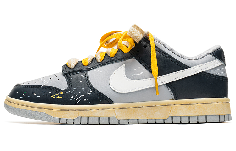 Buy [Sepatu Custom] Nike Dunk Low Retro 'Abu-abu Hitam Bintik' DJ6188-003(TeamB-复古艺术黑灰-BOX)