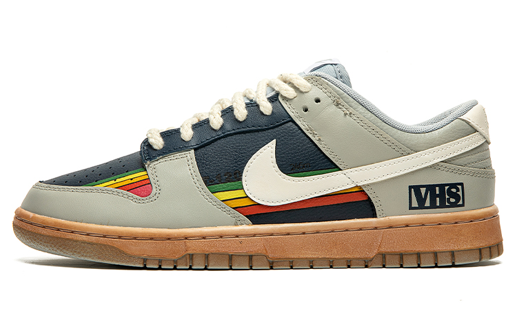 Buy 【訂製球鞋】Nike Dunk Low Retro 野鶴製造 復古未來系列 條紋風 特殊訂製款 防滑耐磨 低幫 板鞋 男款 灰黑