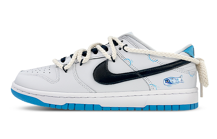 Buy 나이키 덩크 로우 레트로 '회청 잉어' (커스텀) DV0831-001(Team40-男款锦鲤灰蓝)