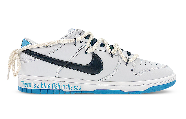 Order 나이키 덩크 로우 레트로 '회청 잉어' (커스텀) DV0831-001(Team40-男款锦鲤灰蓝)