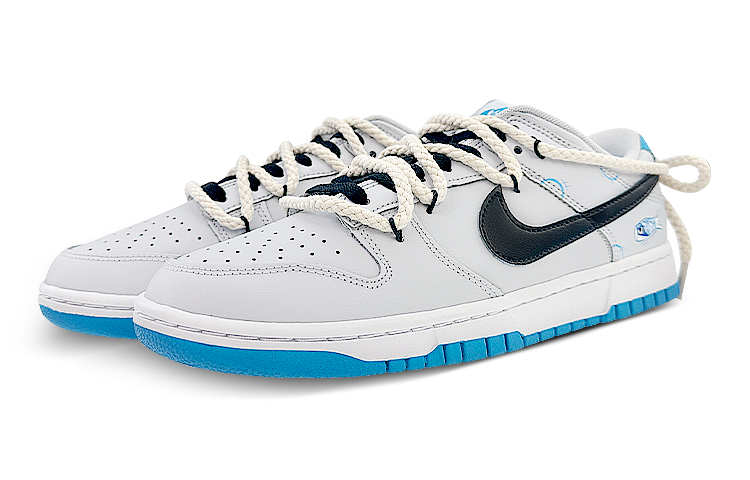 Lookbook 나이키 덩크 로우 레트로 '회청 잉어' (커스텀) DV0831-001(Team40-男款锦鲤灰蓝)