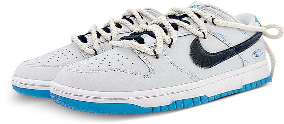 나이키 덩크 로우 레트로 '회청 잉어' (커스텀) DV0831-001(Team40-男款锦鲤灰蓝) Lookbook 나이키 덩크 로우 레트로 '회청 잉어' (커스텀) DV0831-001(Team40-男款锦鲤灰蓝)