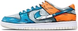 Buy 【客製化球鞋】Nike Dunk Low Retro 二次元線條 鯊魚導彈 限量特殊鞋盒 低幫 板鞋 男款 灰藍橙