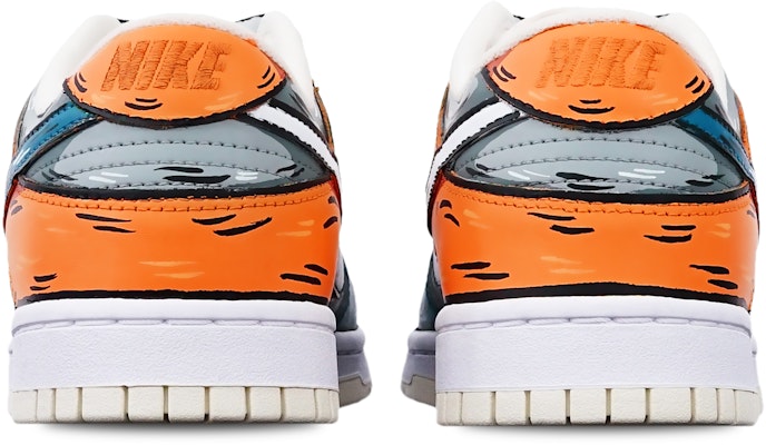 【客製化球鞋】Nike Dunk Low Retro 二次元線條 鯊魚導彈 限量特殊鞋盒 低幫 板鞋 男款 灰藍橙 Shop 【客製化球鞋】Nike Dunk Low Retro 二次元線條 鯊魚導彈 限量特殊鞋盒 低幫 板鞋 男款 灰藍橙