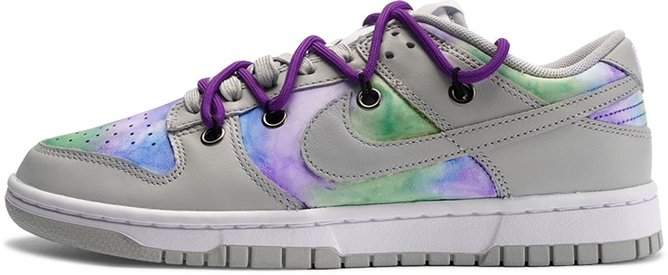 custom-shoes-nike-dunk-low-retro-grey-blue-purple-green-tie-dye-deconstructed