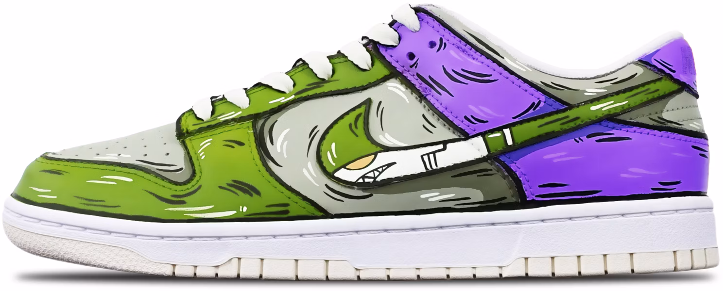 custom-shoes-nike-dunk-low-retro-grey-green-purple