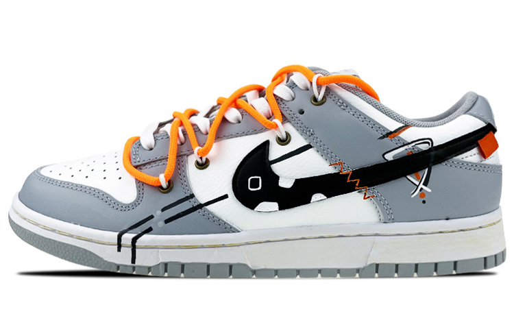 Buy [Nike Sepatu Custom] Dunk Low Retro 'Grey Orange Playbox' DJ6188-001(Team叁-男款灰橙齿轮S-BOX)