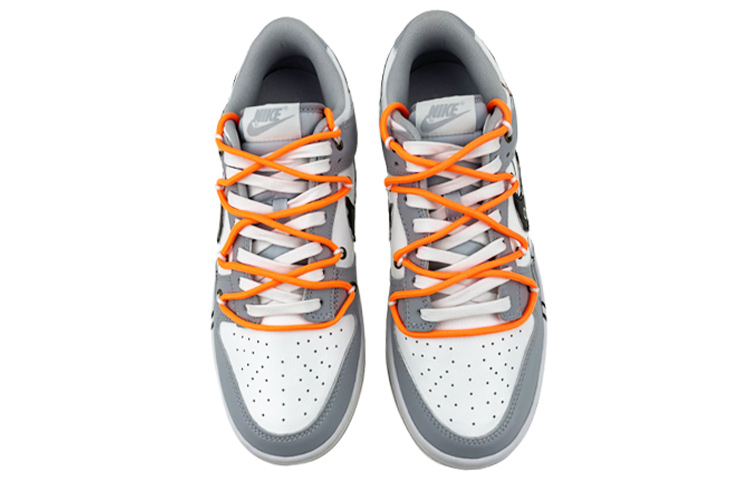 Shop [Nike Sepatu Custom] Dunk Low Retro 'Grey Orange Playbox' DJ6188-001(Team叁-男款灰橙齿轮S-BOX)