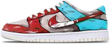 Buy 【定製球鞋】Nike Dunk Low Retro 二次元線條 鯊魚導彈 限量特殊鞋盒 低幫 板鞋 男款 灰紅藍