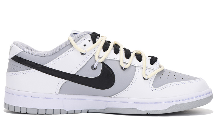 Order 【定制球鞋】Nike Dunk Low Retro 簡約字母 解構 高街 低幫 板鞋 男款 灰白
