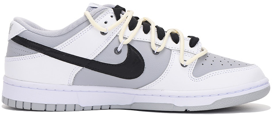 【定制球鞋】Nike Dunk Low Retro 簡約字母 解構 高街 低幫 板鞋 男款 灰白 Order 【定制球鞋】Nike Dunk Low Retro 簡約字母 解構 高街 低幫 板鞋 男款 灰白