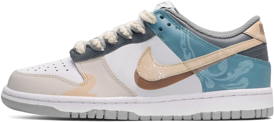 カスタム ダンク ロー "グレー/白/青" DJ6188-003(TeamE-男款潮流印花灰白蓝BOX) Buy カスタム ダンク ロー "グレー/白/青" DJ6188-003(TeamE-男款潮流印花灰白蓝BOX)