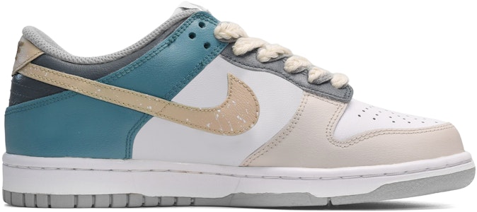 【定制球鞋】 Nike Dunk Low Retro 復古風 潮流印花 低幫 板鞋 男款 灰白藍 Order 【定制球鞋】 Nike Dunk Low Retro 復古風 潮流印花 低幫 板鞋 男款 灰白藍