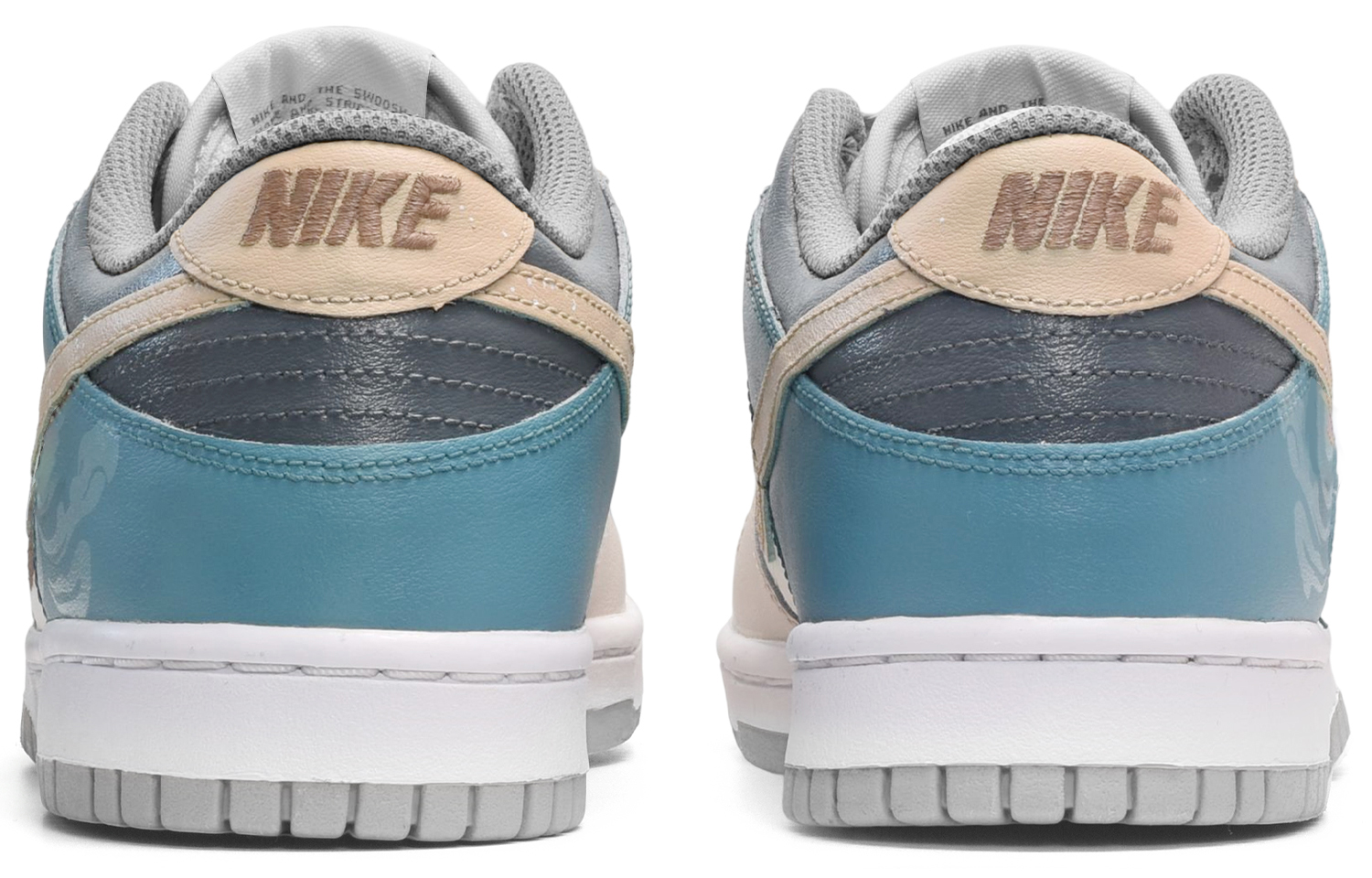 Shop カスタム ダンク ロー "グレー/白/青" DJ6188-003(TeamE-男款潮流印花灰白蓝BOX)