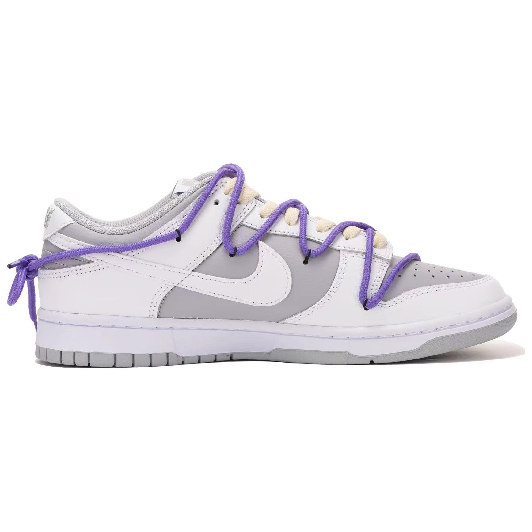 Order [Sepatu Kustom] Nike Dunk Low Retro 'Abu Putih Ungu Grafiti' DJ6188-003(Team32男款复古涂鸦)