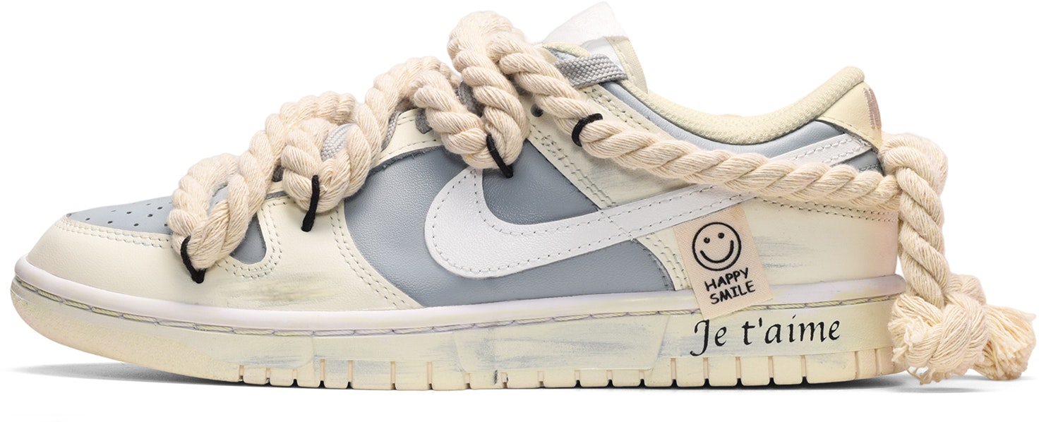 custom-shoes-nike-dunk-low-retro-grey-white-yellow-smiley-face
