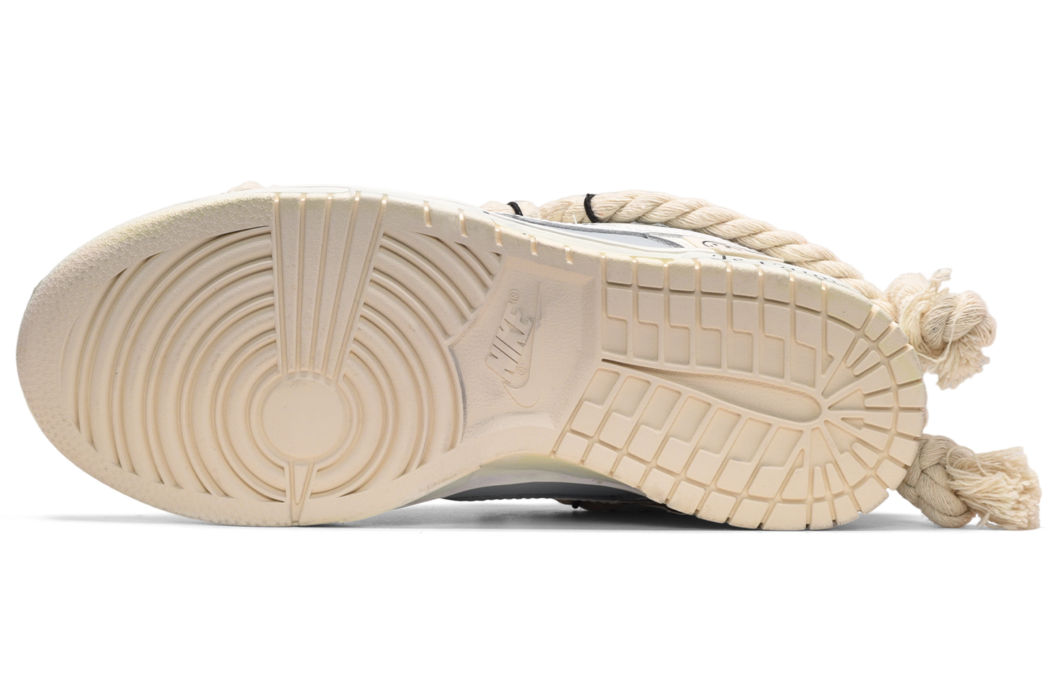 Purchase Zapatillas Nike Dunk Low Retro 'Gris Blanco Amarillo - Cara Sonriente' DJ6188-100(TeamE-男款麻绳笑脸灰白黄)