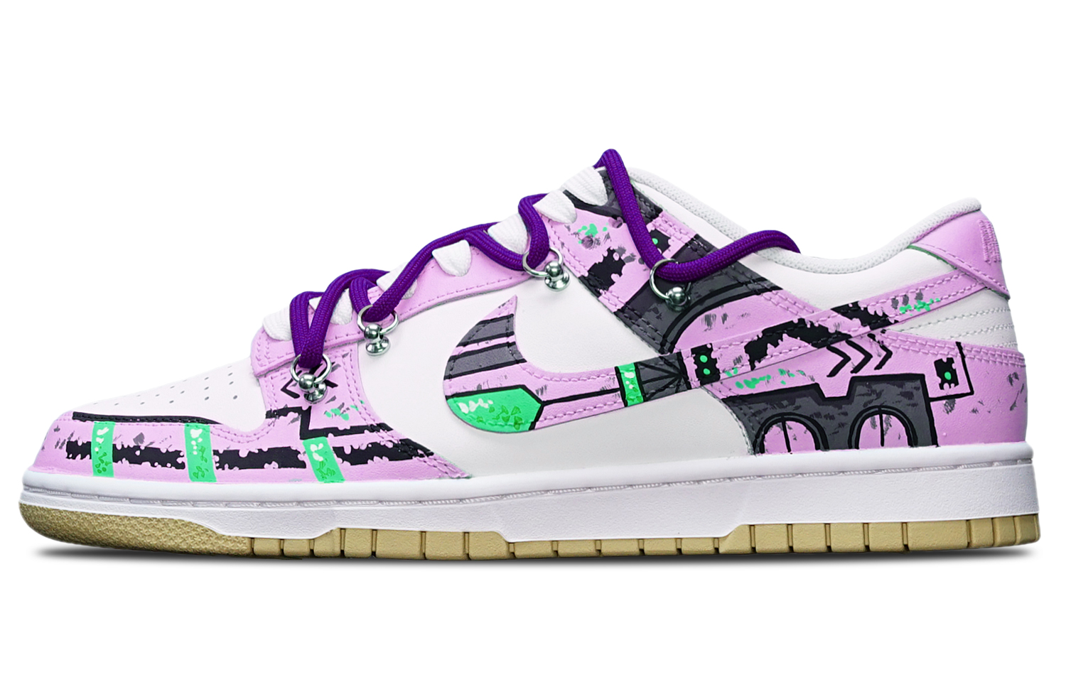 Buy Nike Dunk Low Retro Gundam Cyberpunk Rojo Morado DV0833-100(TeamT-战损III红紫S-BOX)