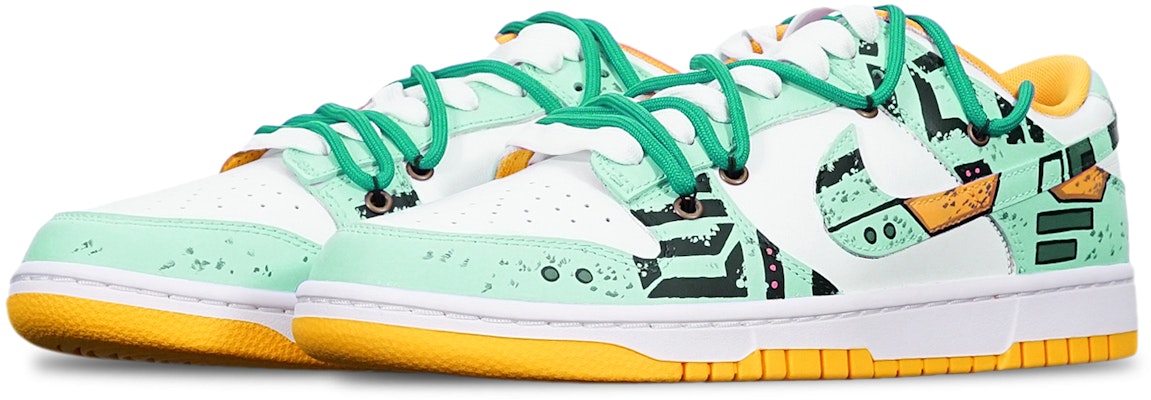 【客製球鞋】 Nike Dunk Low Retro 戰損II高達機械風賽博龐克 解構 特殊鞋盒 低筒 滑板鞋 男款 綠白 Lookbook 【客製球鞋】 Nike Dunk Low Retro 戰損II高達機械風賽博龐克 解構 特殊鞋盒 低筒 滑板鞋 男款 綠白