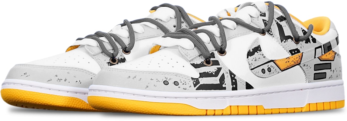 나이키 덩크 로우 레트로 '건담 사이버펑크 그레이-화이트' (커스텀) DD1391-702(TeamT-战损II灰白S-BOX) Lookbook 나이키 덩크 로우 레트로 '건담 사이버펑크 그레이-화이트' (커스텀) DD1391-702(TeamT-战损II灰白S-BOX)
