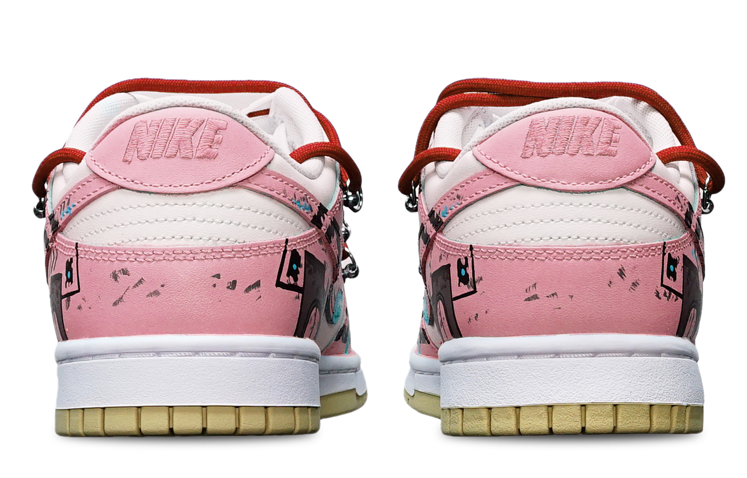 Shop カスタム ダンク ロー レトロ "ガンダムピンク/ホワイト" DV0833-100(TeamT-战损III粉白S-BOX)