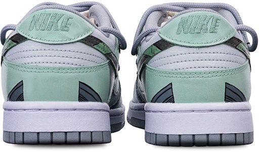 【定制球鞋】 Nike Dunk Low Retro 機械扎古 Vibe風 解構 復古 低幫 板鞋 男款 白灰綠 特殊鞋盒 Shop 【定制球鞋】 Nike Dunk Low Retro 機械扎古 Vibe風 解構 復古 低幫 板鞋 男款 白灰綠 特殊鞋盒