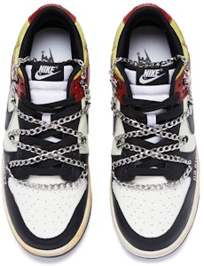 【客製化球鞋】 Nike Dunk Low Retro 姜戈 特殊鞋盒 手繪噴繪鍊條鞋帶 低幫 板鞋 男款 黑白紅 Shop 【客製化球鞋】 Nike Dunk Low Retro 姜戈 特殊鞋盒 手繪噴繪鍊條鞋帶 低幫 板鞋 男款 黑白紅
