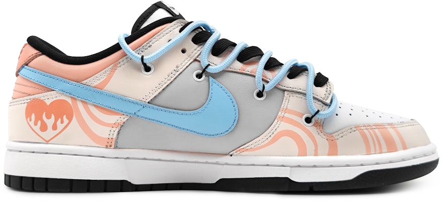 나이키 덩크 로우 레트로 '하트 멜로디 핑크그레이' (커스텀) DD1391-100(Team16-男款心动旋律) Order 나이키 덩크 로우 레트로 '하트 멜로디 핑크그레이' (커스텀) DD1391-100(Team16-男款心动旋律)