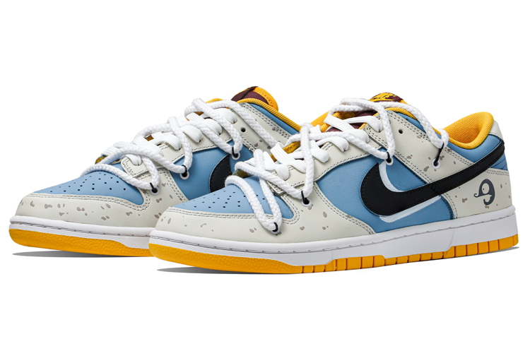 Lookbook [Sepatu Kustom] Nike Dunk Low Retro 'Honey Yuzu Deconstructed Biru Putih' DD1391-702(Team34-蜂蜜柚子)
