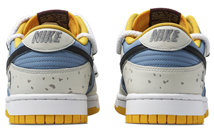 Shop [Sepatu Kustom] Nike Dunk Low Retro 'Honey Yuzu Deconstructed Biru Putih' DD1391-702(Team34-蜂蜜柚子)