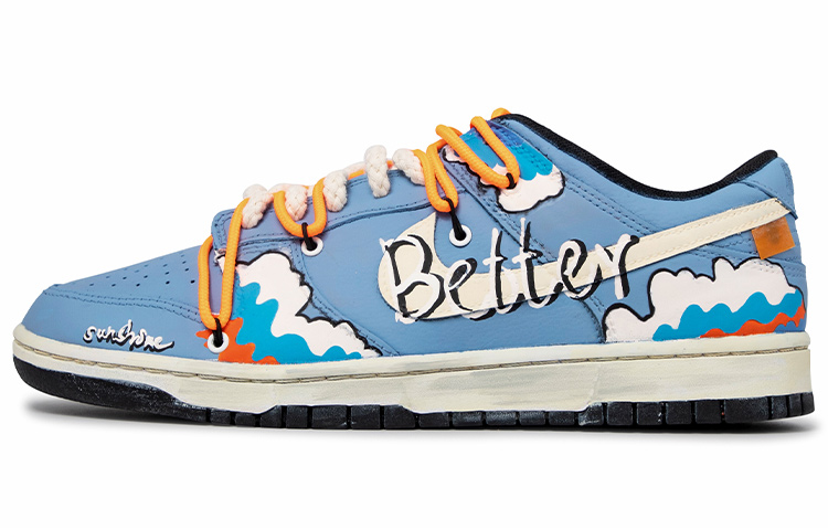 Buy [Kasut Tersuai] Nike Dunk Low Retro 'Ice Cream Graffiti Biru Jingga' DJ6188-002(TeamM-男款冰激凌蓝橙)