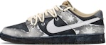 Buy 【定制球鞋】Nike Dunk Low Retro 冰雪做舊 解構鞋帶 低幫 板鞋 男款 黑灰 特殊鞋盒