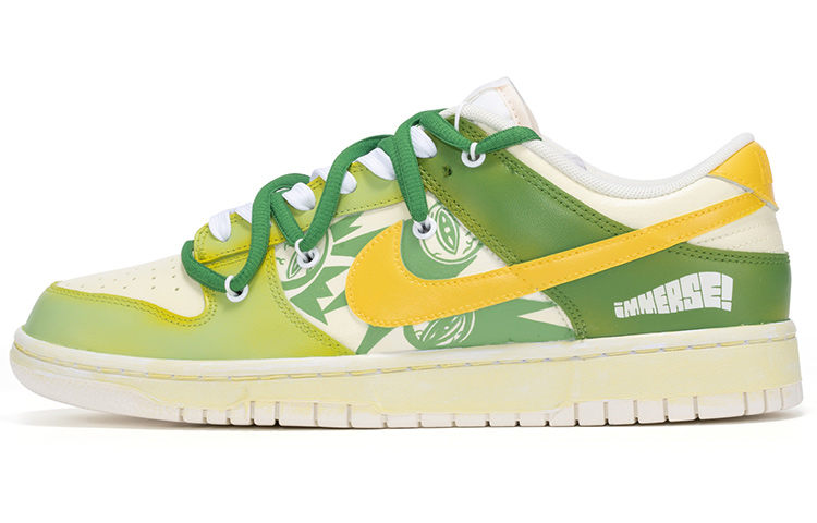 Order [定制鞋] Nike Dunk Low 复古款 '沉浸式手绘' DJ6188-100(TeamR-男款沉浸白绿)